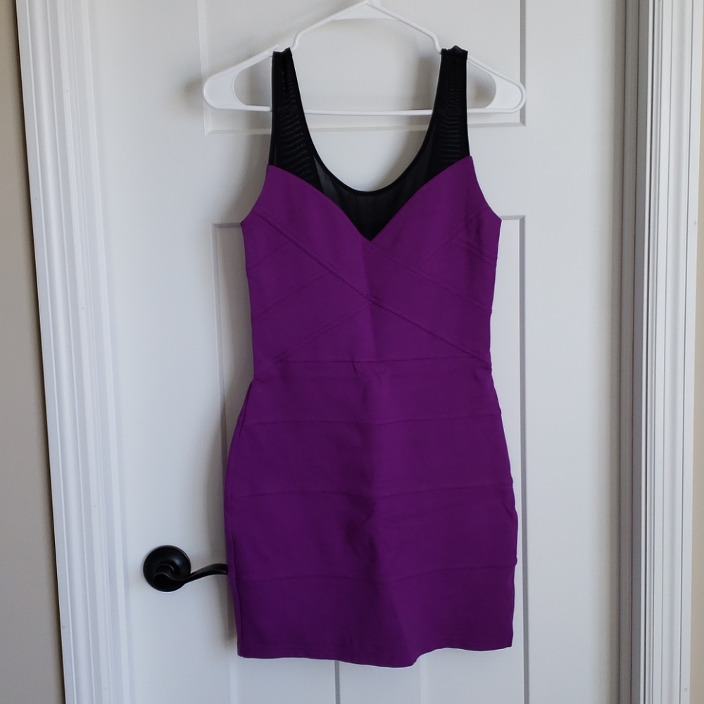 Express Purple Bodycon Dress